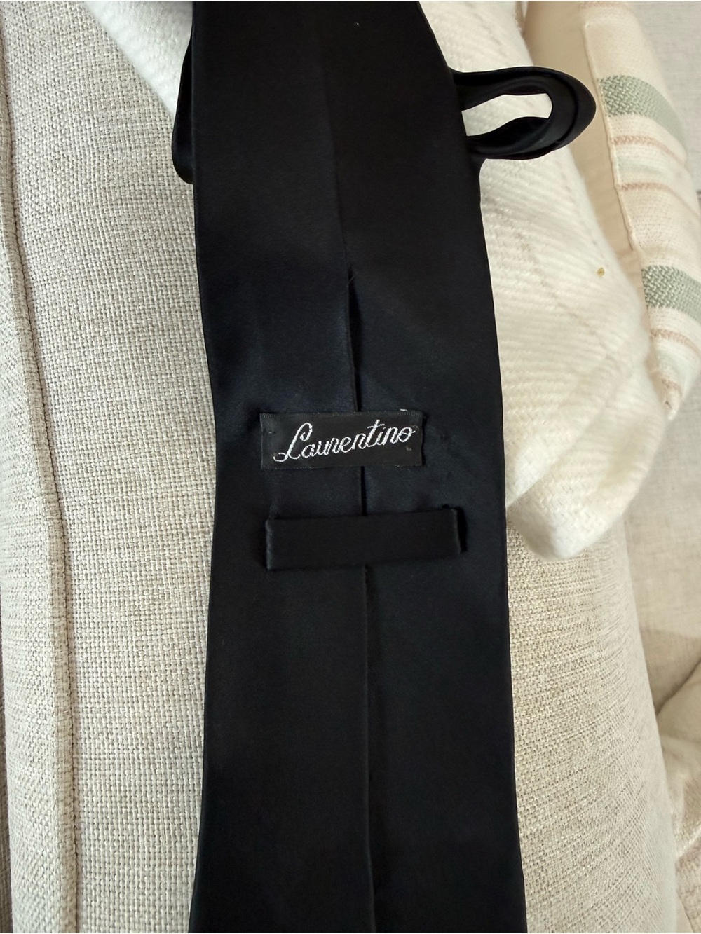 Black Satin Tie for Men - Elegant Formal Accessory